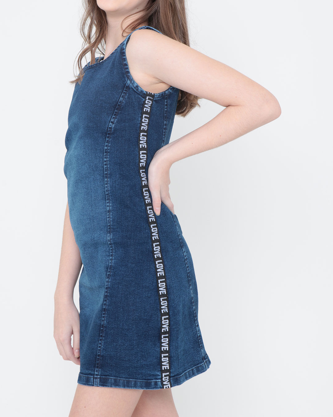 Vestido-Jeans-Juvenil-Faixa-Lateral-Azul-Escuro