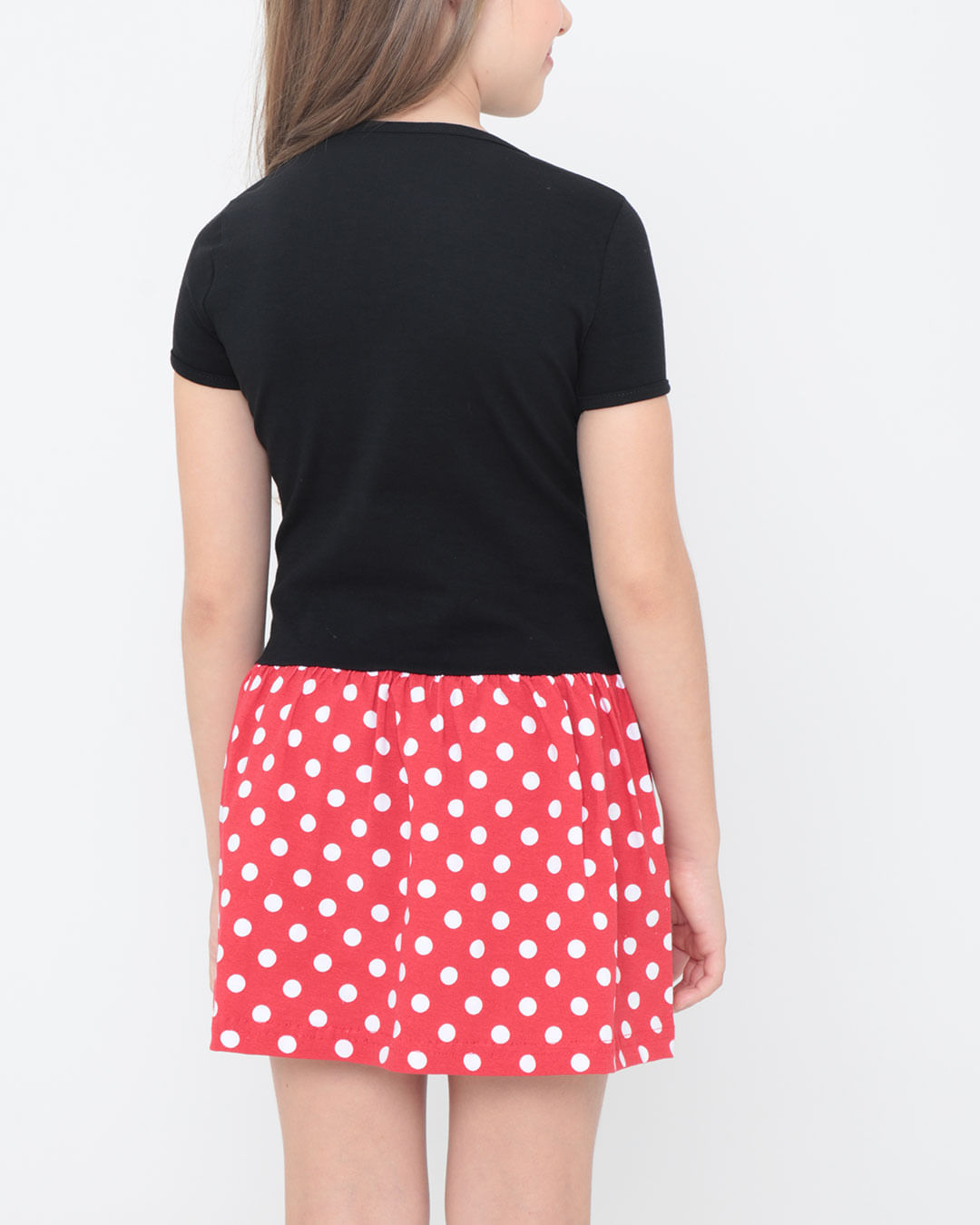 Vestido-Infantil-Poa-Minnie-Disney-Preto