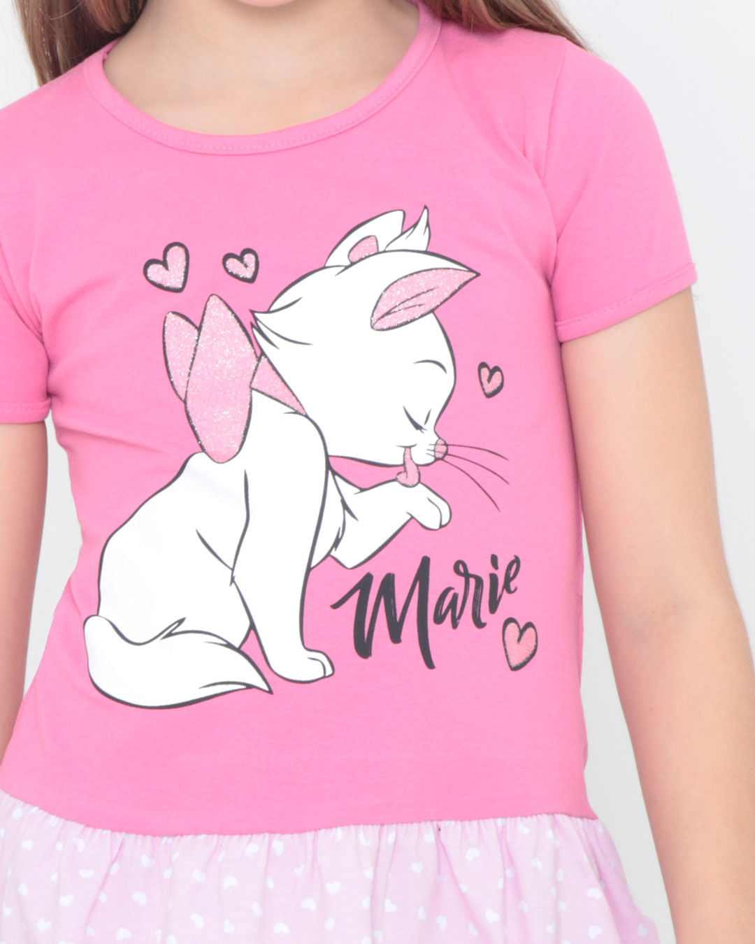 Vestido-Infantil-Manga-Curta-Marie-Disney-Rosa