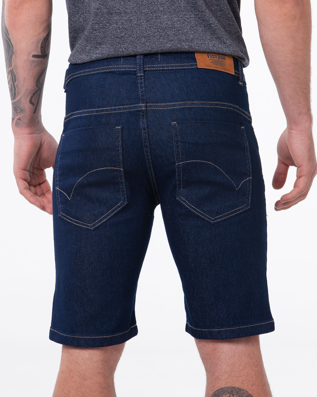 Bermuda-Jeans-Masculina-Basica-Azul-Escuro