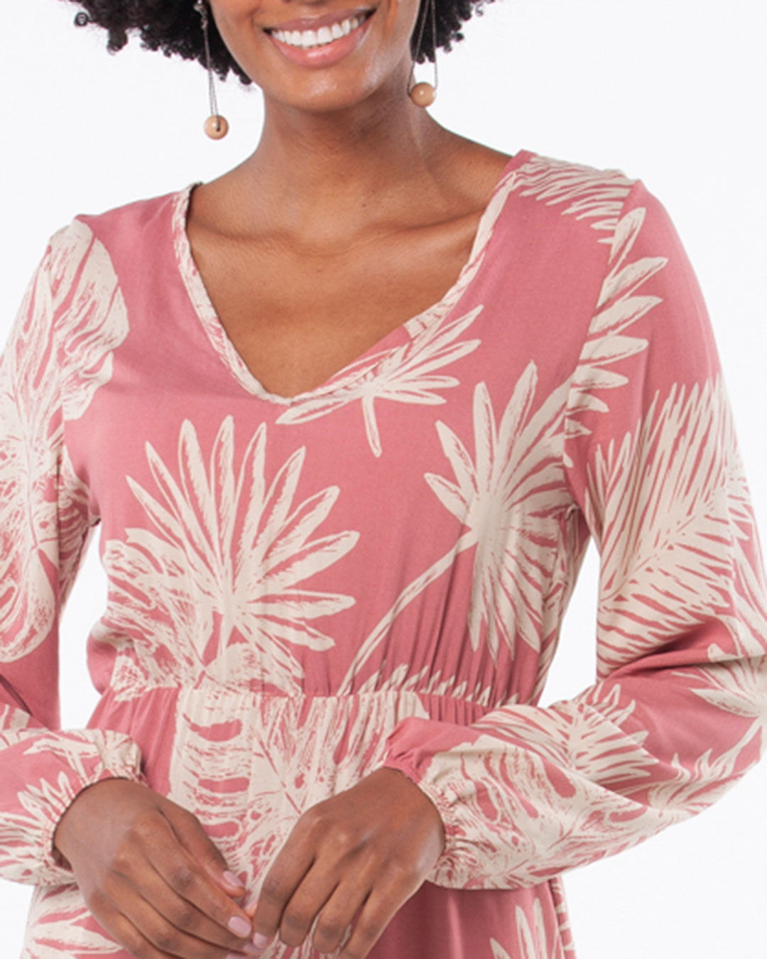 Vestido-Evase-Floral-Rosa