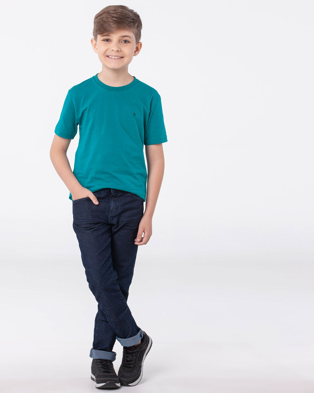 Camiseta-Infantil-Basica-Verde