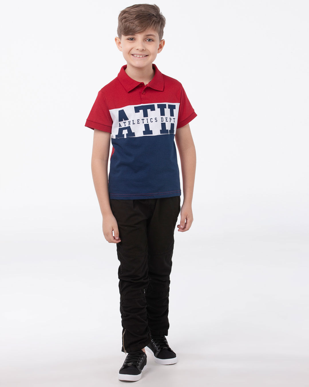 Polo-Infantil-Athletics-Vermelha