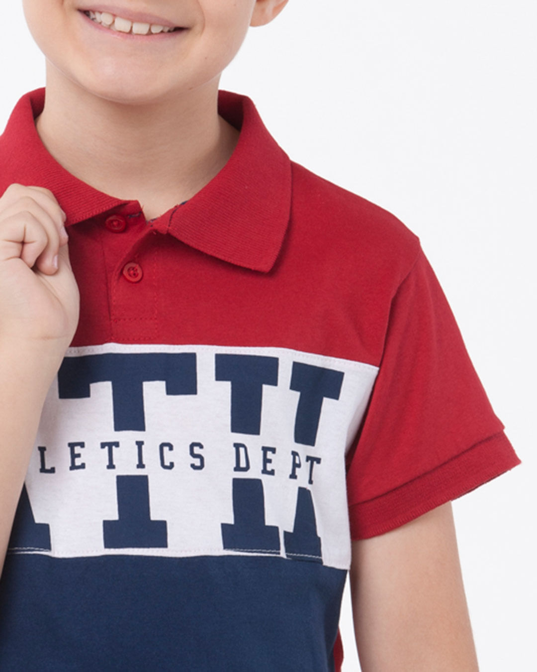 Polo-Infantil-Athletics-Vermelha