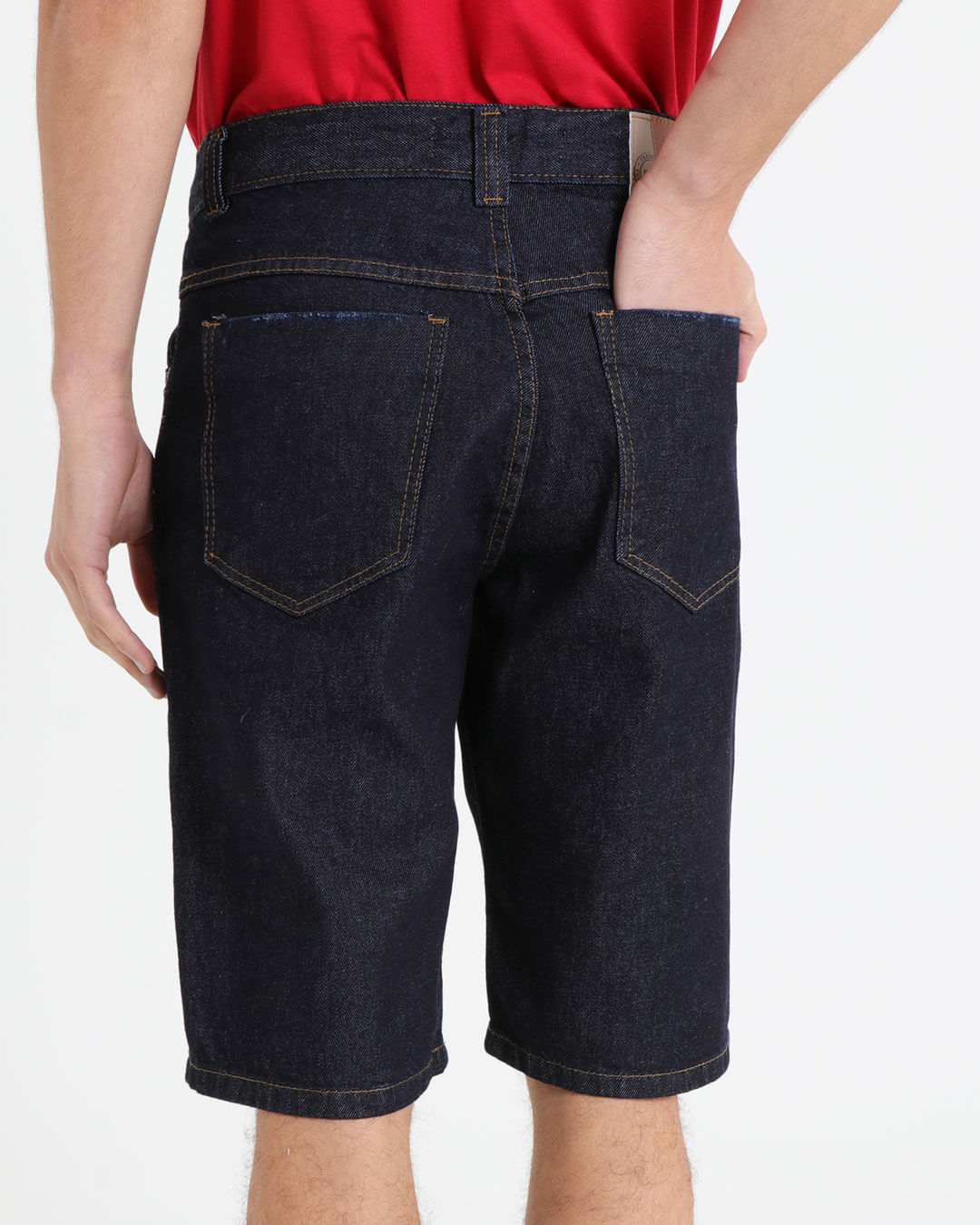 Bermuda-Jeans-Masculina-Preta