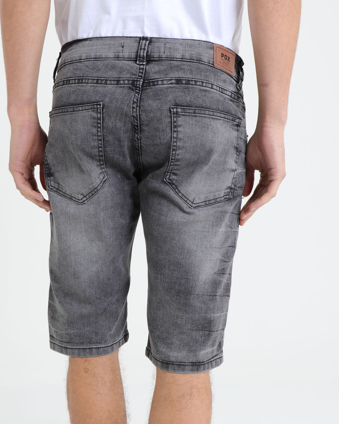 Bermuda-Jeans-Masculina-Preta