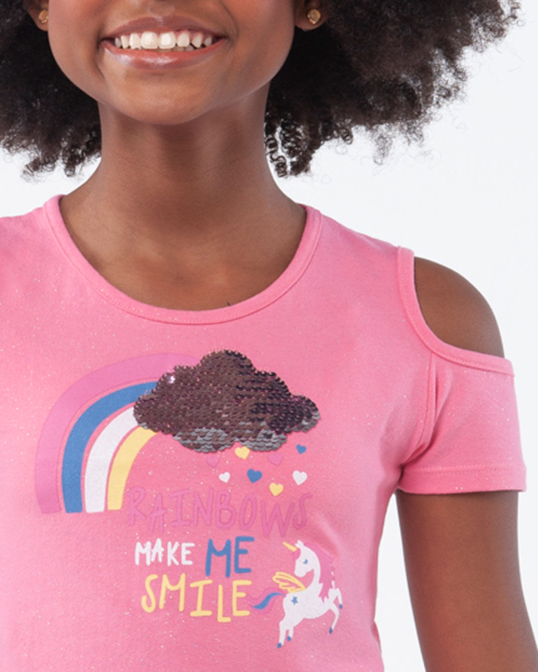 Blusa-Infantil-Open-Shoulder-Arco-Iris-Paete-Rosa