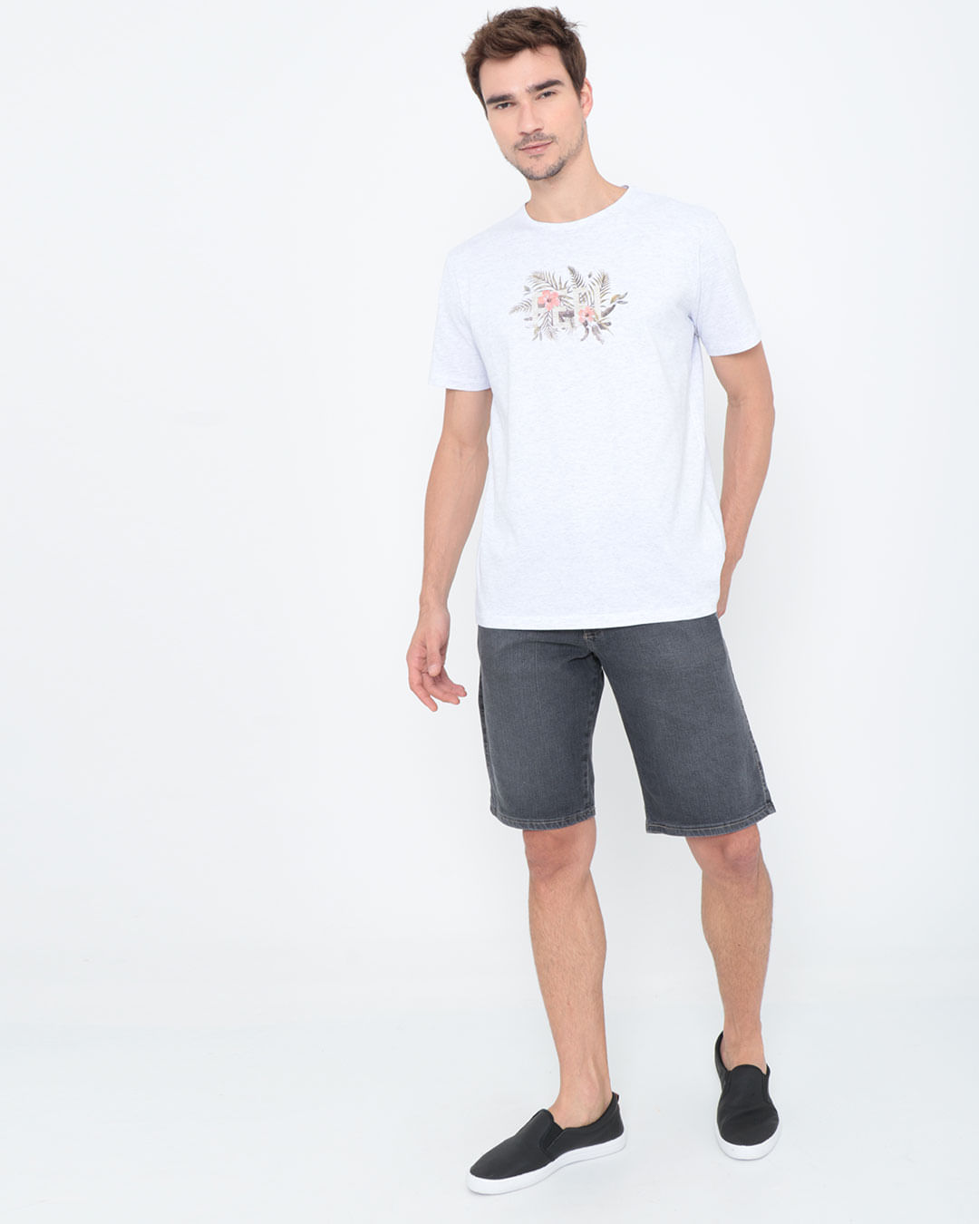 Bermuda-Jeans-Masculina-Preta