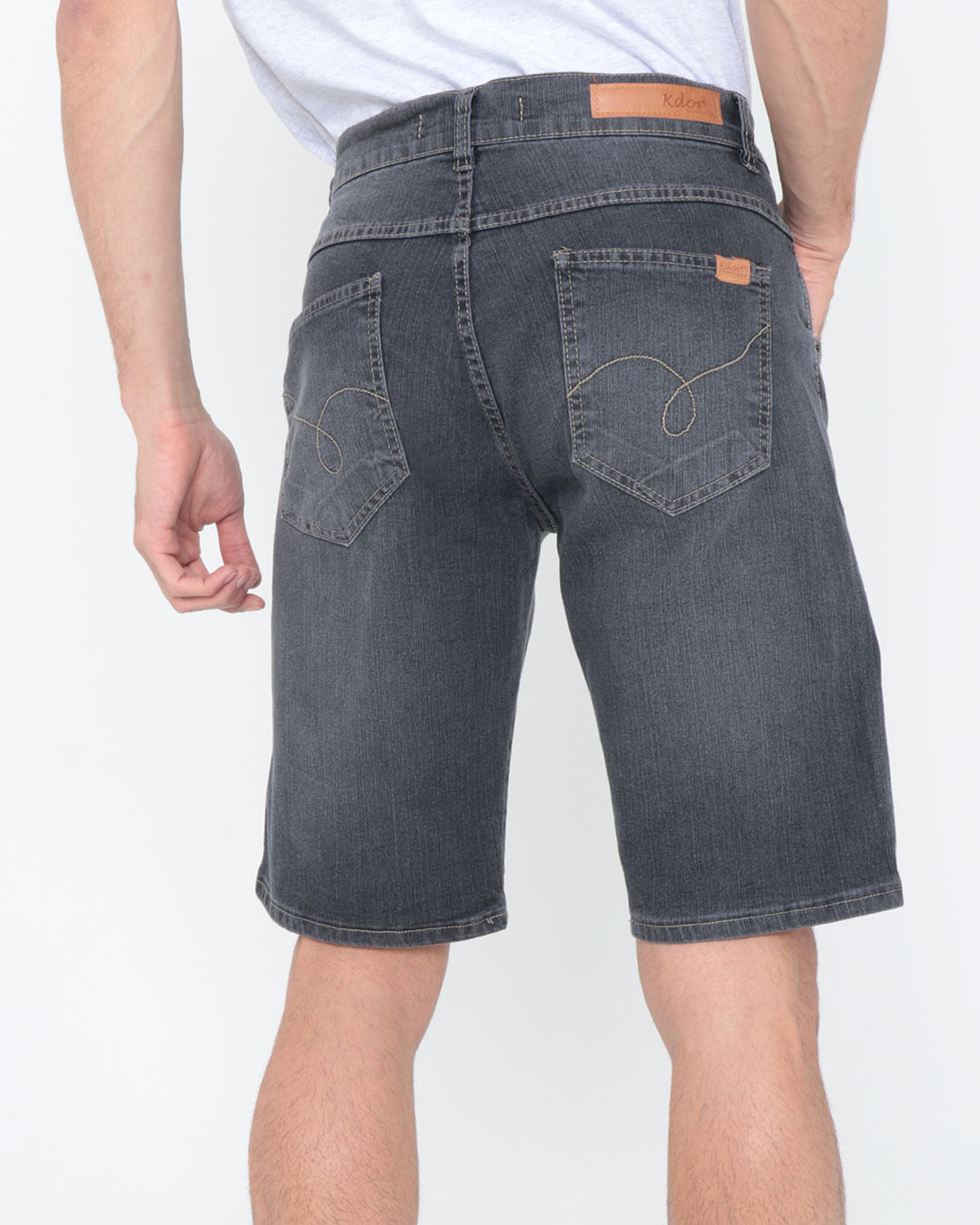 Bermuda-Jeans-Masculina-Preta