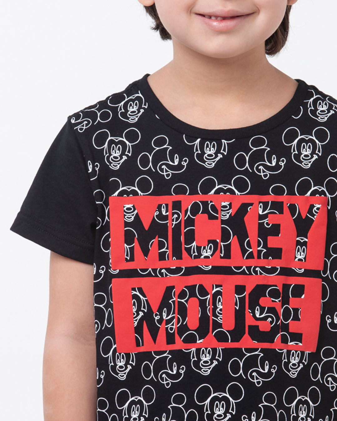 Camiseta-Infantil-Mickey-Disney-Preta