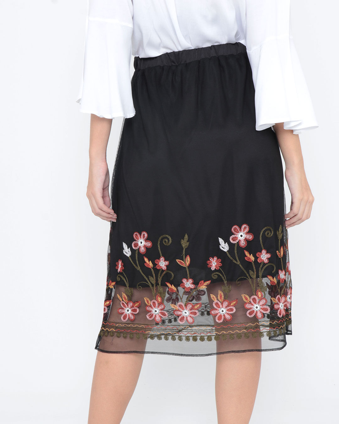 Saia-Midi-Tule-Bordado-Floral-Preta