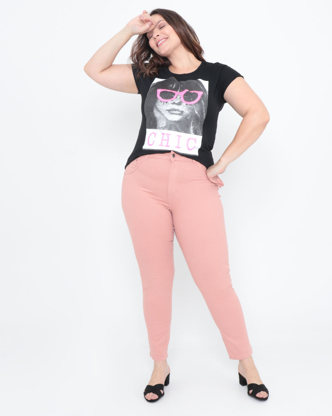 Calca-Sarja-Feminina-Plus-Size-Skinny-Rosa
