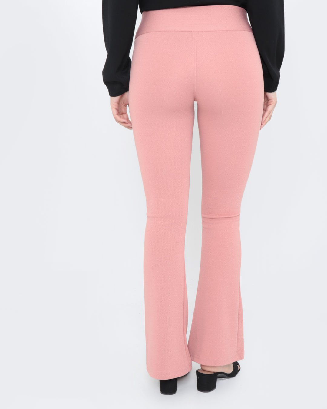Calca-Feminina-Flare-Malha-Texturizada-Rose