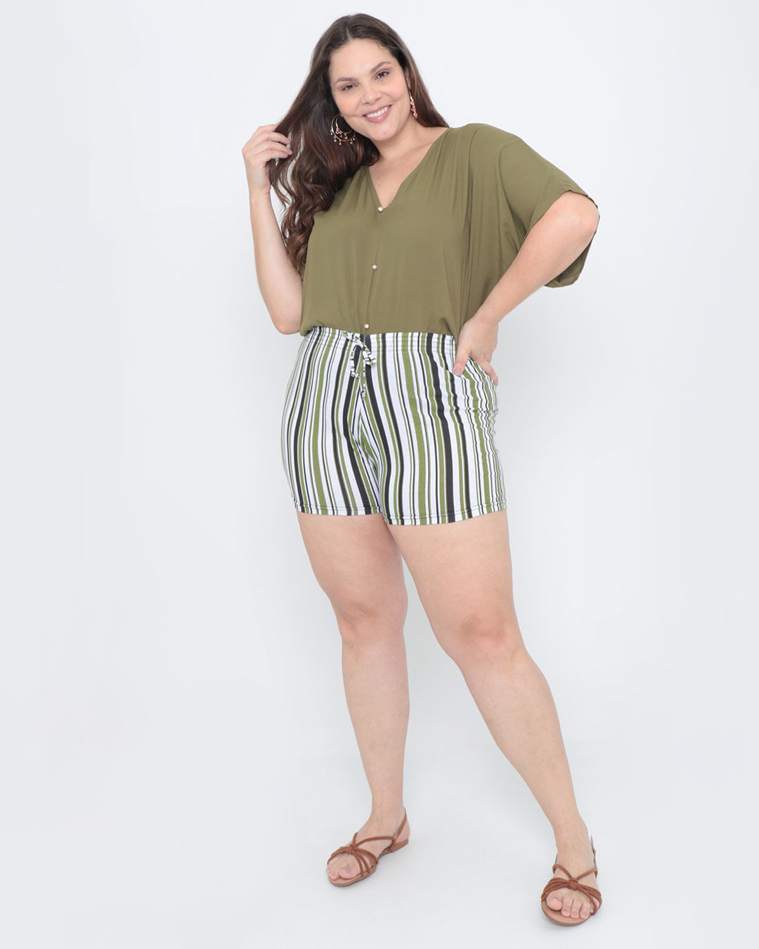 Short-Plus-Size-Listrado-Verde