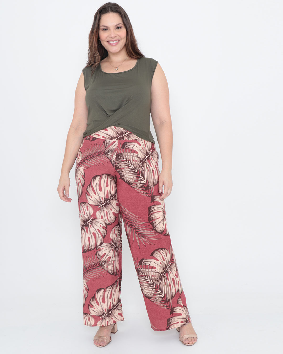 Regata-Feminina-Plus-Size-Transpassada-Verde-Militar