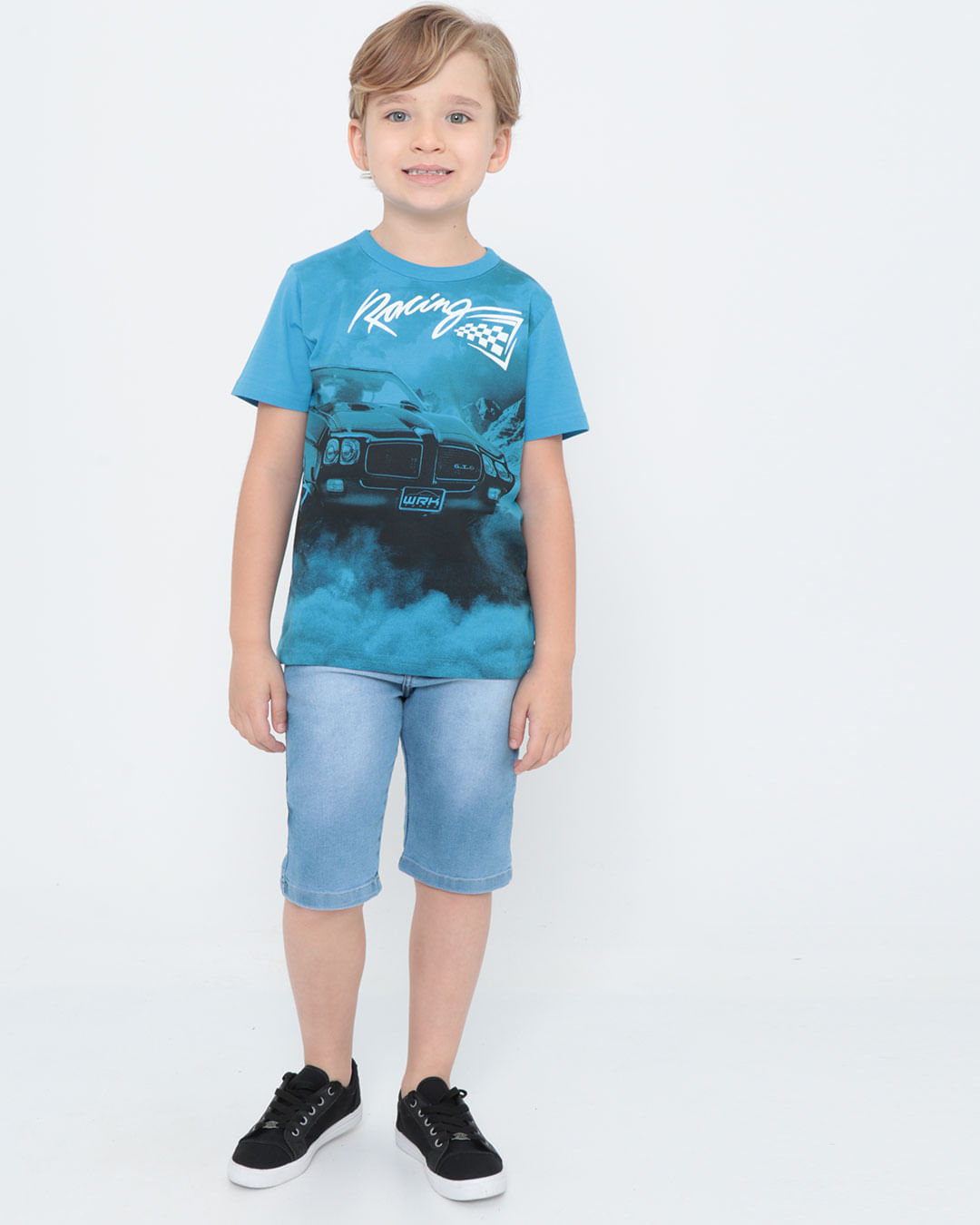 Camiseta-Infantil-Estampa-Rancing-Azul