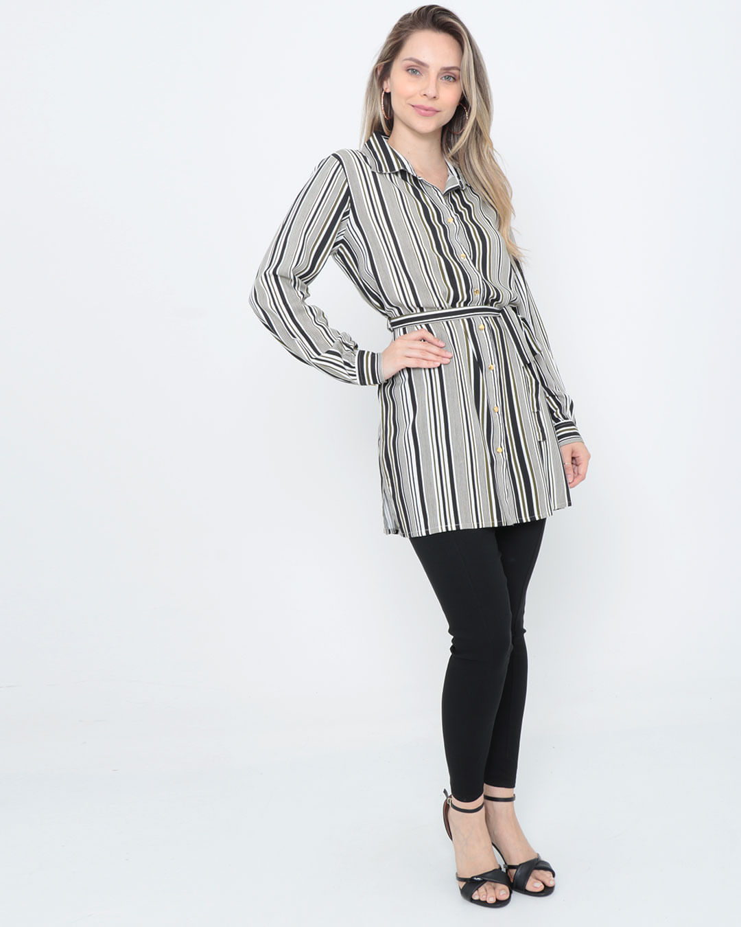 Chemise-Estampa-Listra-Verde