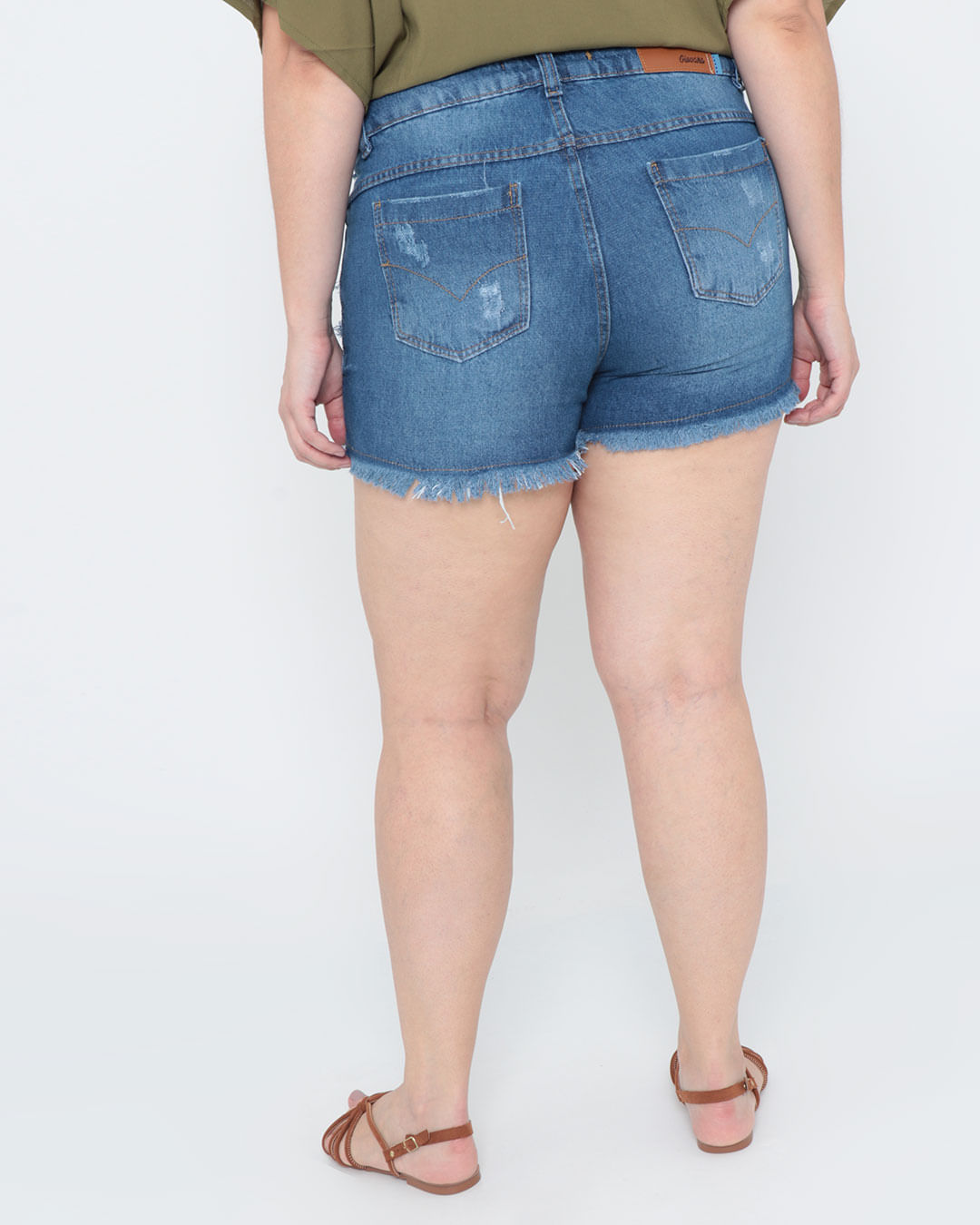 Short-Jeans-Plus-Size-Destroyed-Azul