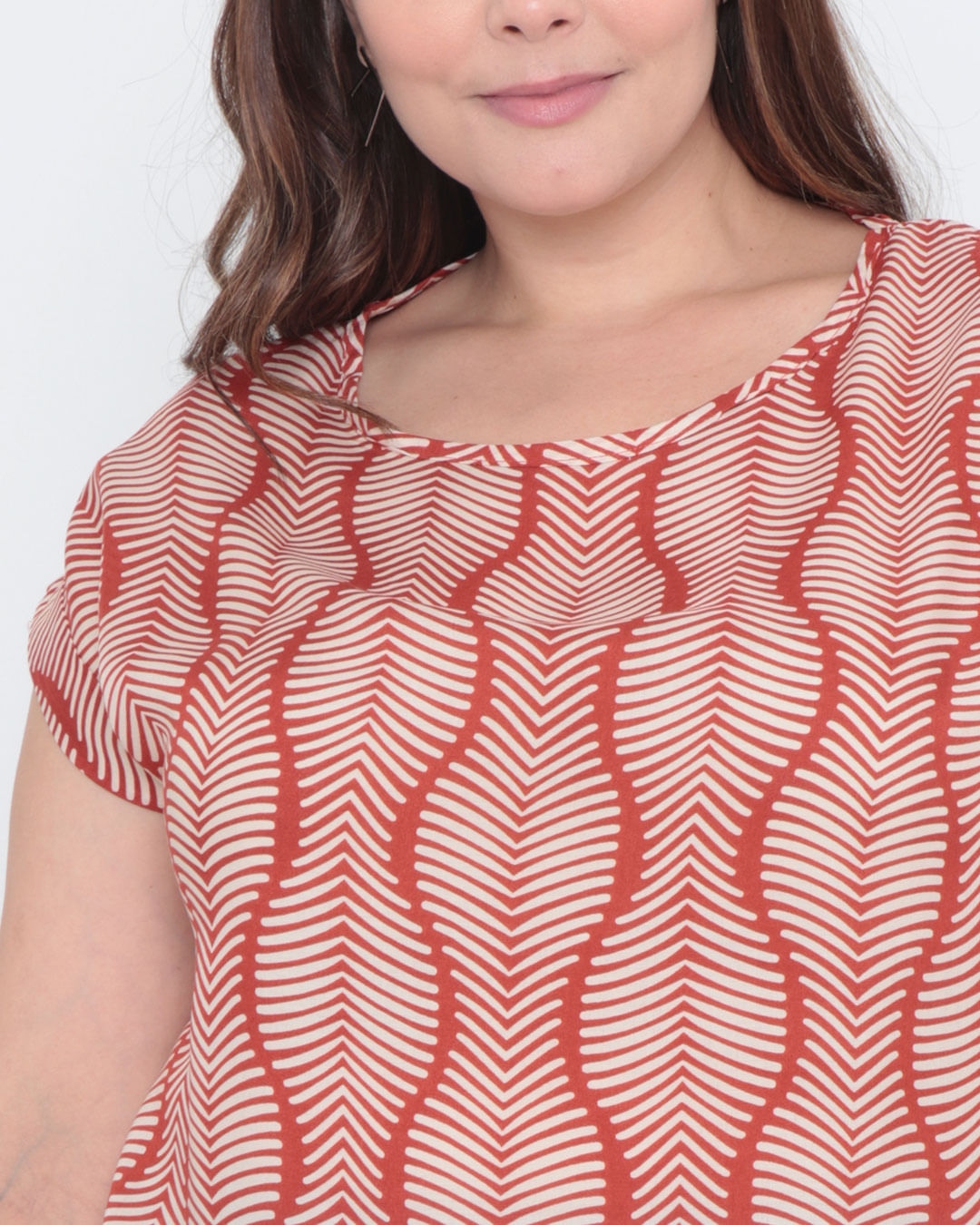 Blusa-Plus-Size-Manga-Curta-Estampada-Terracota