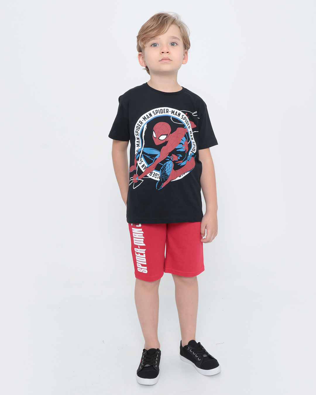 Camiseta-Infantil-Homem-Aranha-Marvel-Preta