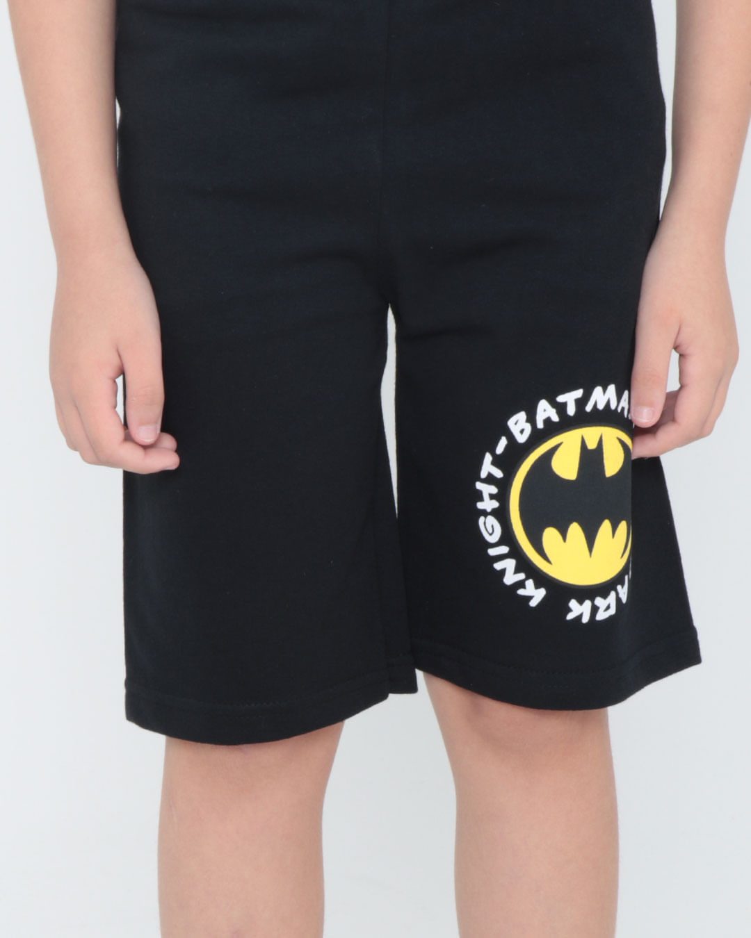 Bermuda-Infantil-Moletinho-Batman-Liga-Da-Justica-Preta