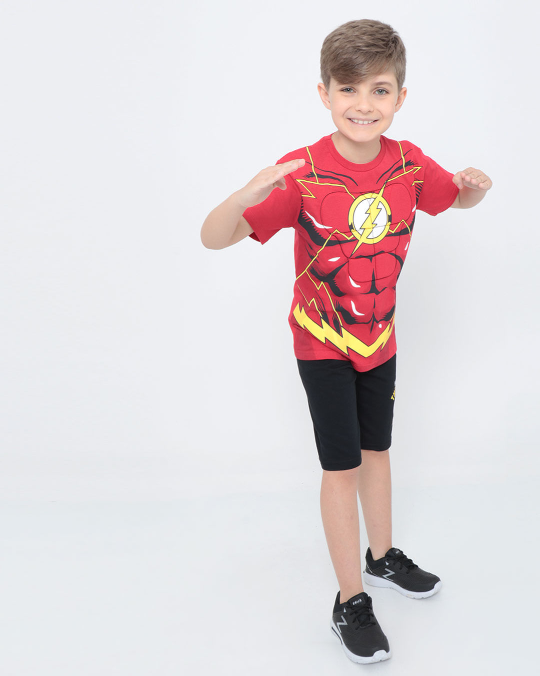 Camiseta-Infantil-The-Flash-Liga-Da-Justica-Vermelha