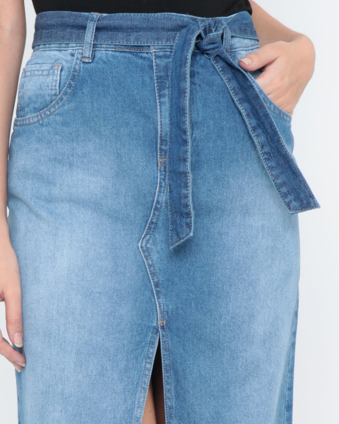 Saia-Jeans-Longa-Fenda-Destroyed-Azul-Claro