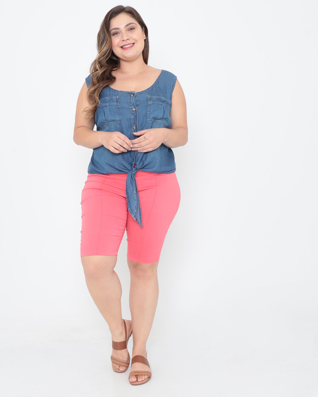Bermuda-Feminina-Plus-Size-Lisa-Coral