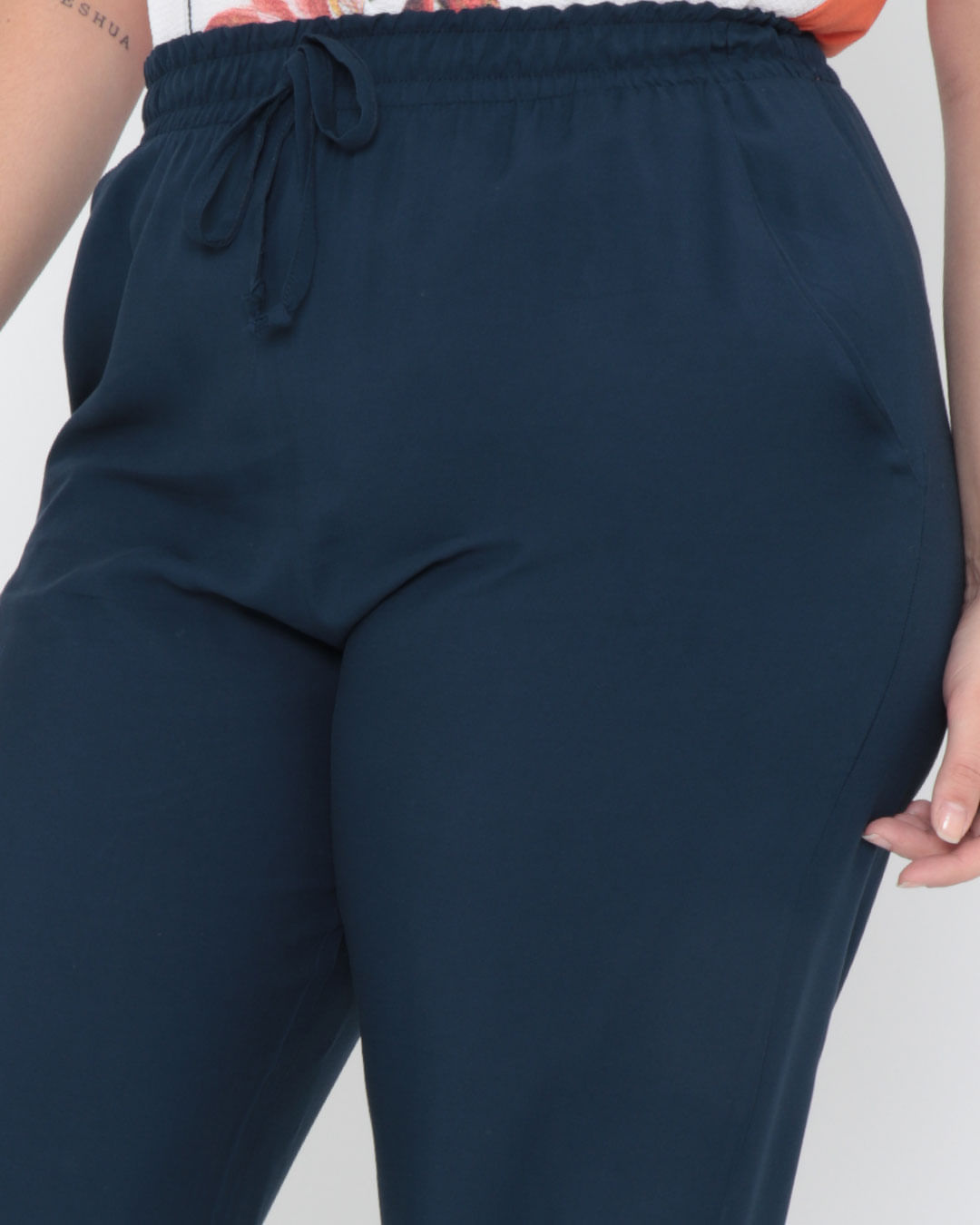 Calca-Feminina-Plus-Size-Jogger-Azul-Marinho