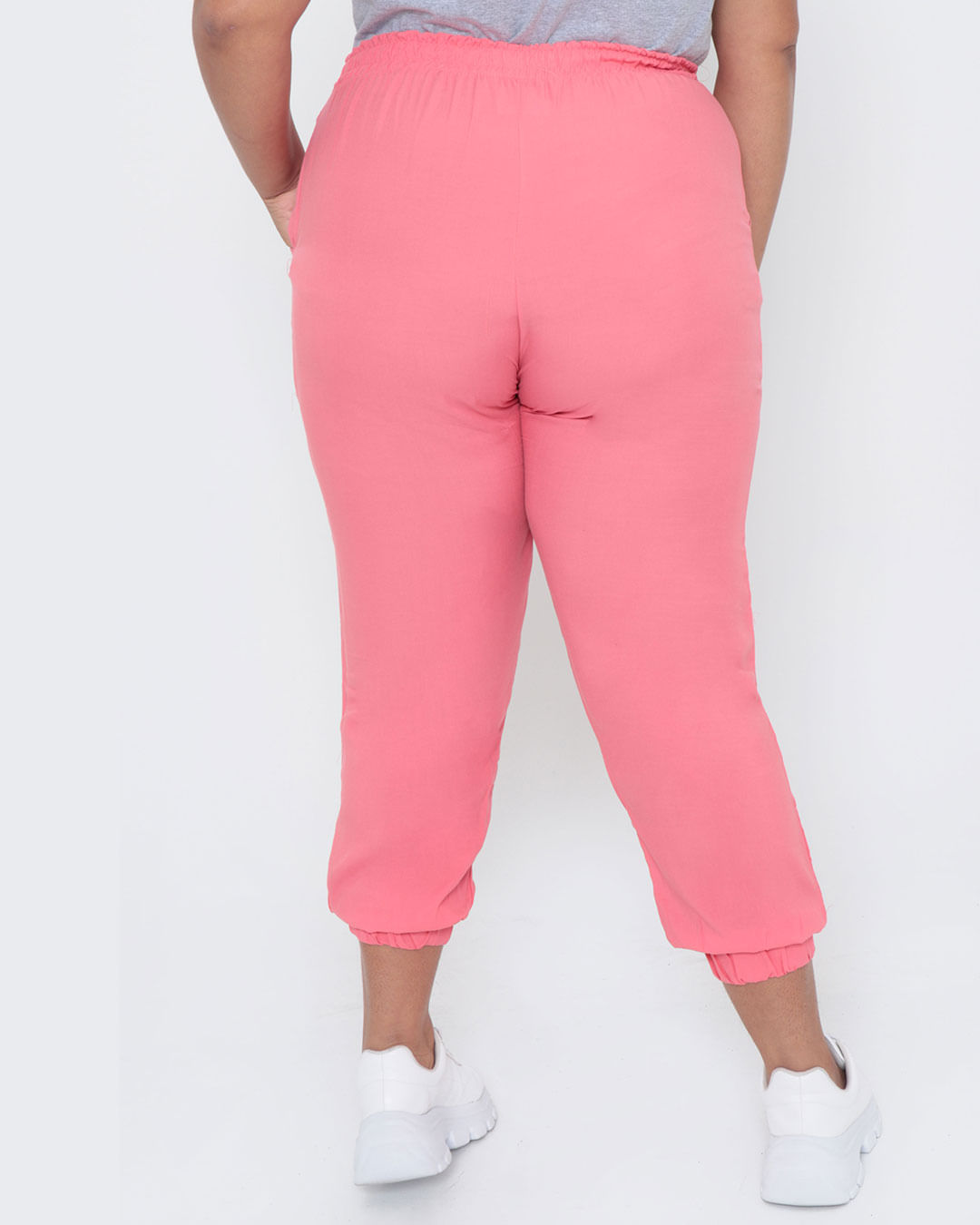 Calca-Feminina-Plus-Size-Jogger-Rosa-Claro
