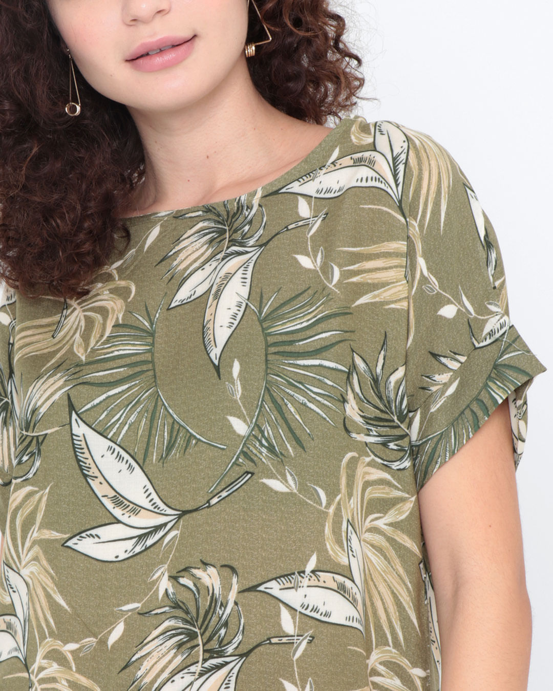 Blusa-Cropped-Ampla-Floral-Verde