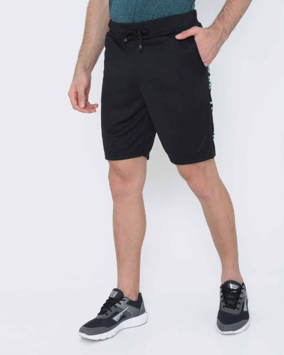 Bermuda-Masculina-Fitness-Basica-Preta