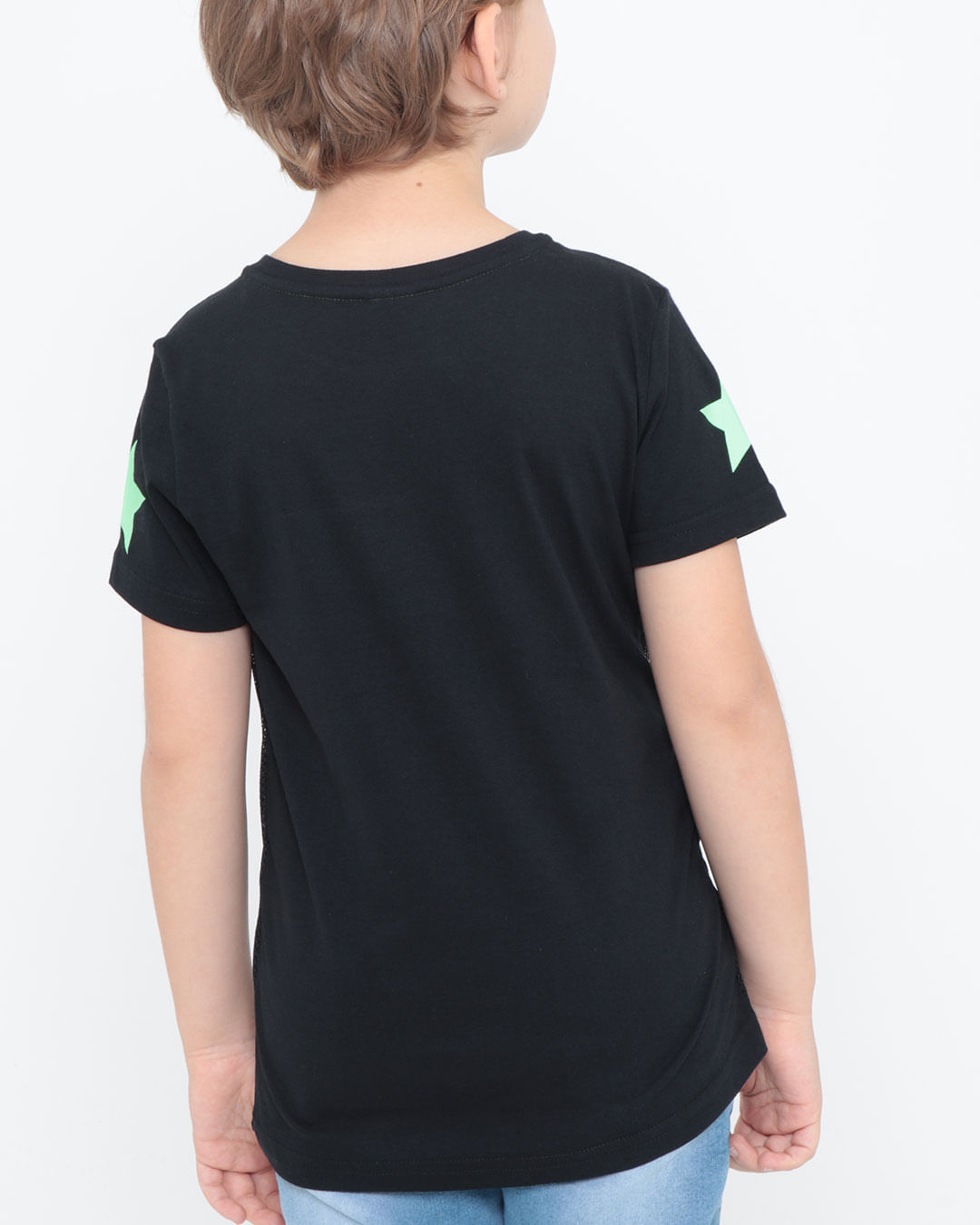 Camiseta-Infantil-Manga-Curta-Preta