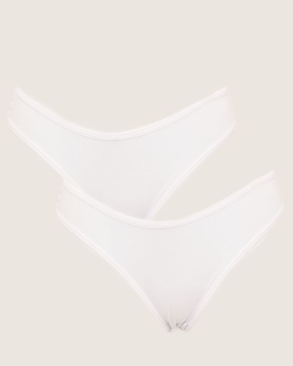 Kit 2 Calcinhas Tanga Branca GG