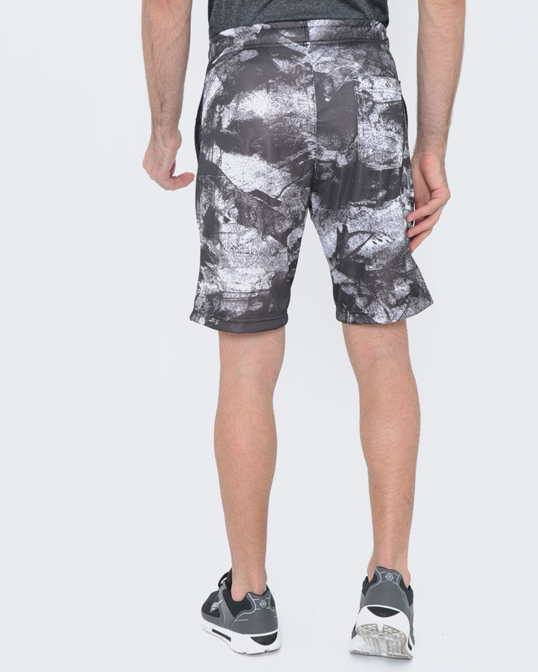 Bermuda-Masculina-Fitness-Moletom-Estampada-Cinza