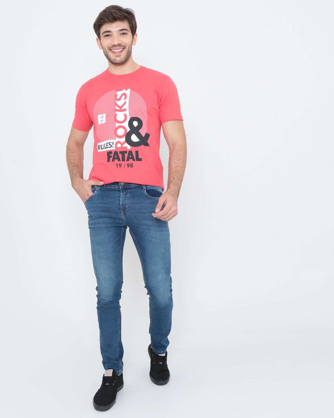 Camiseta-Manga-Curta-Estampada-Fatal-Rosa