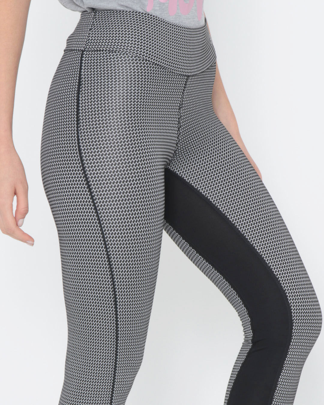 Calca-Legging-Fitness-Jacquard-Preta