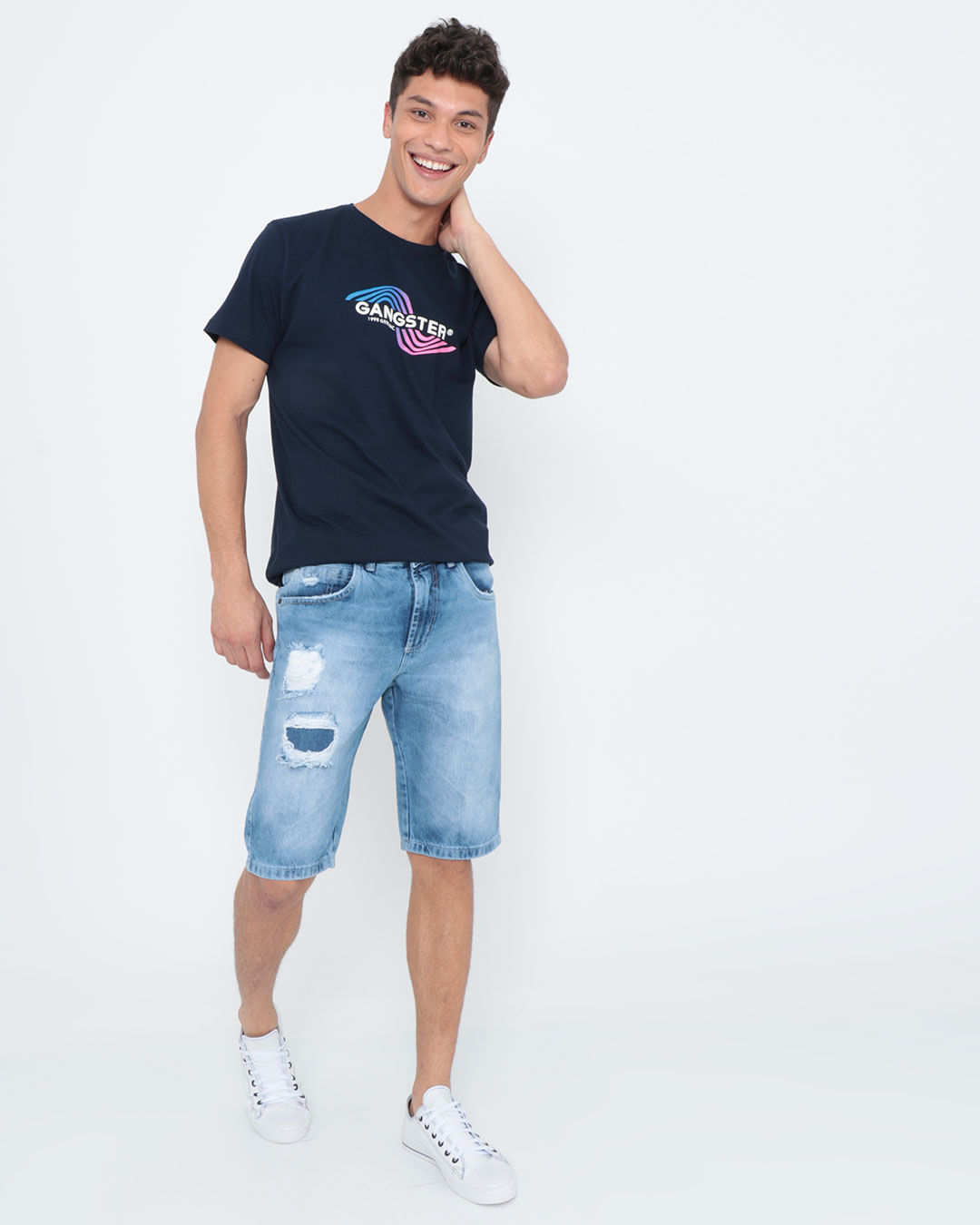 Bermuda-Jeans-Masculina-Destroyed-Azul