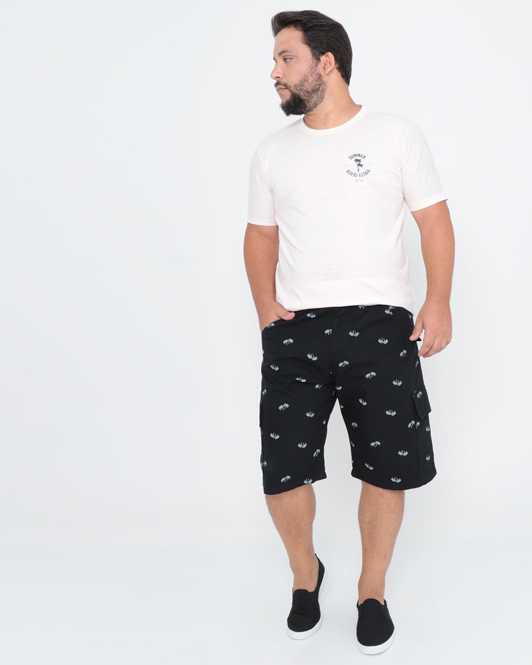 Bermuda-Sarja-Plus-Size-Estampada-Preta
