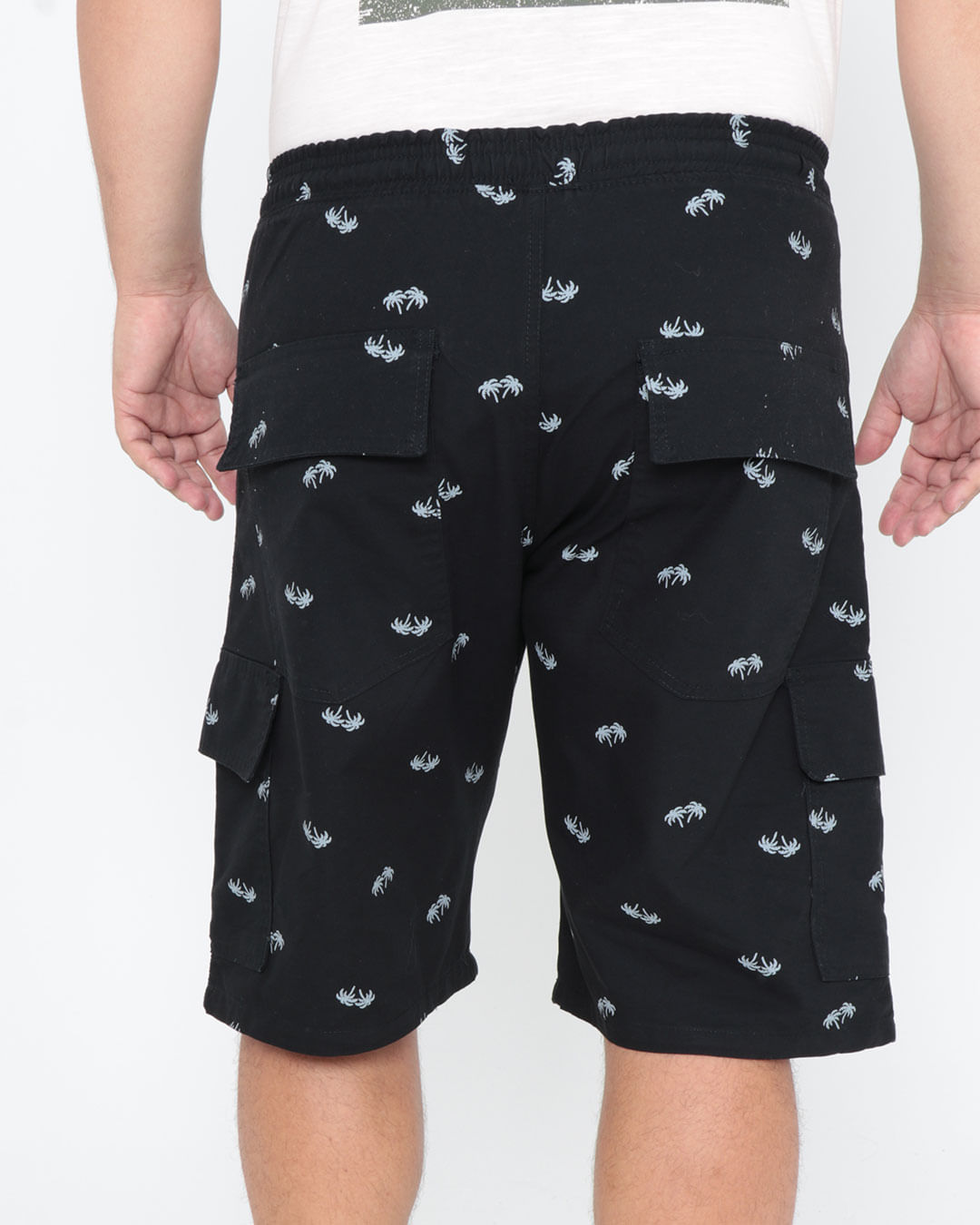 Bermuda-Sarja-Plus-Size-Estampada-Preta