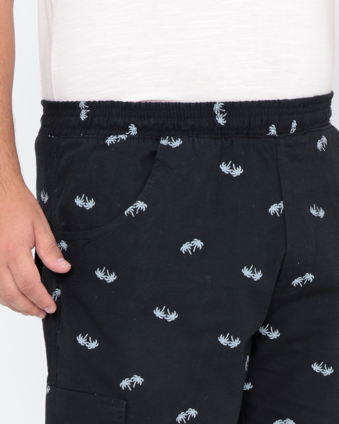 Bermuda-Sarja-Plus-Size-Estampada-Preta