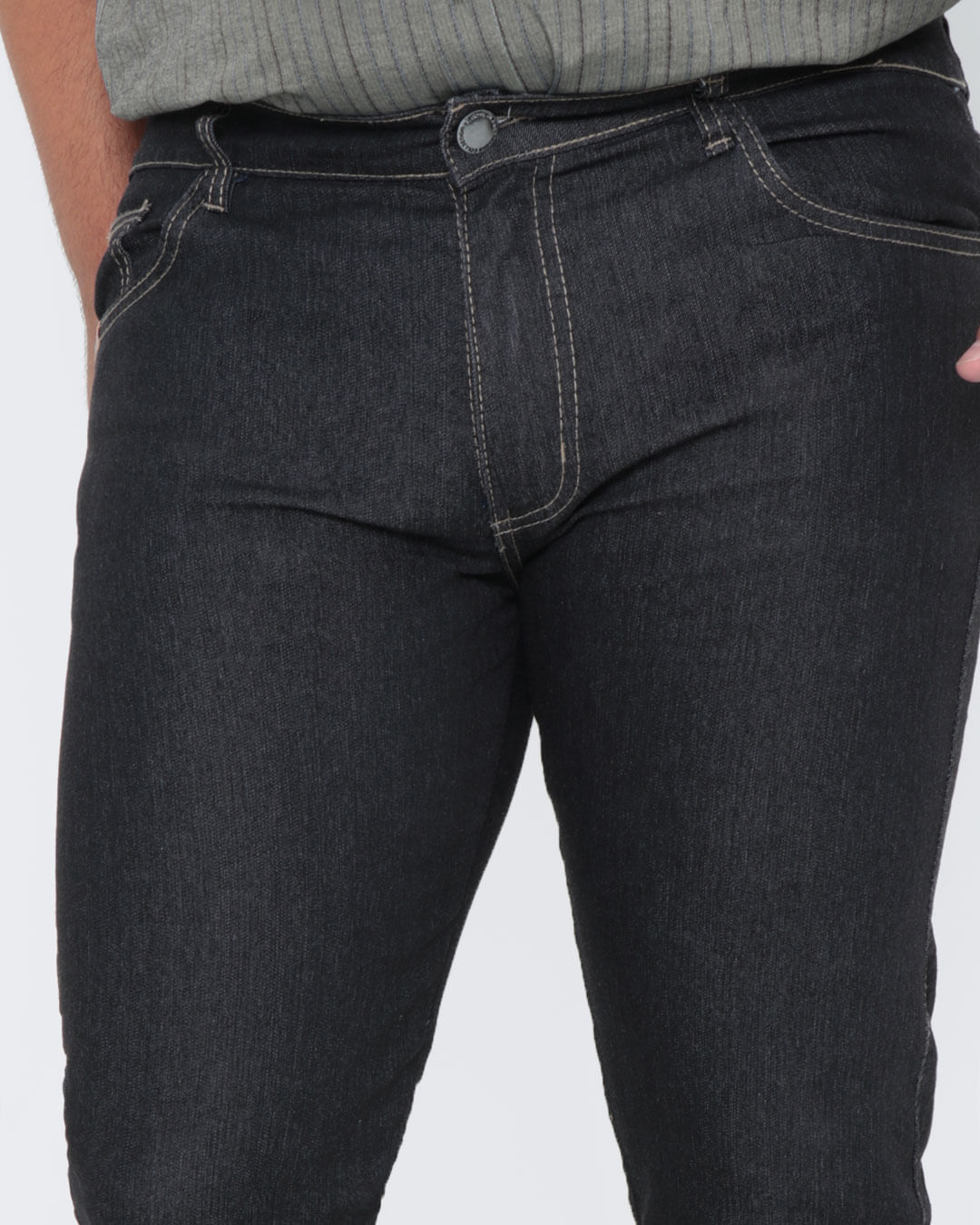 Calca-Jeans-Masculina-Plus-Size-Preta