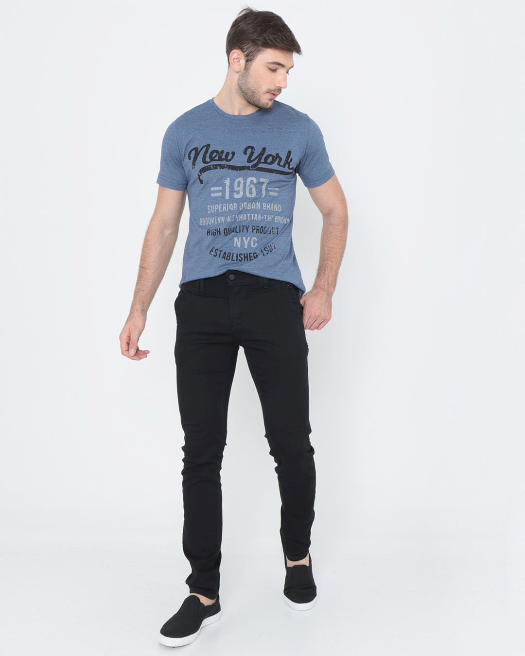 Camiseta-Estampa-Frontal-Azul