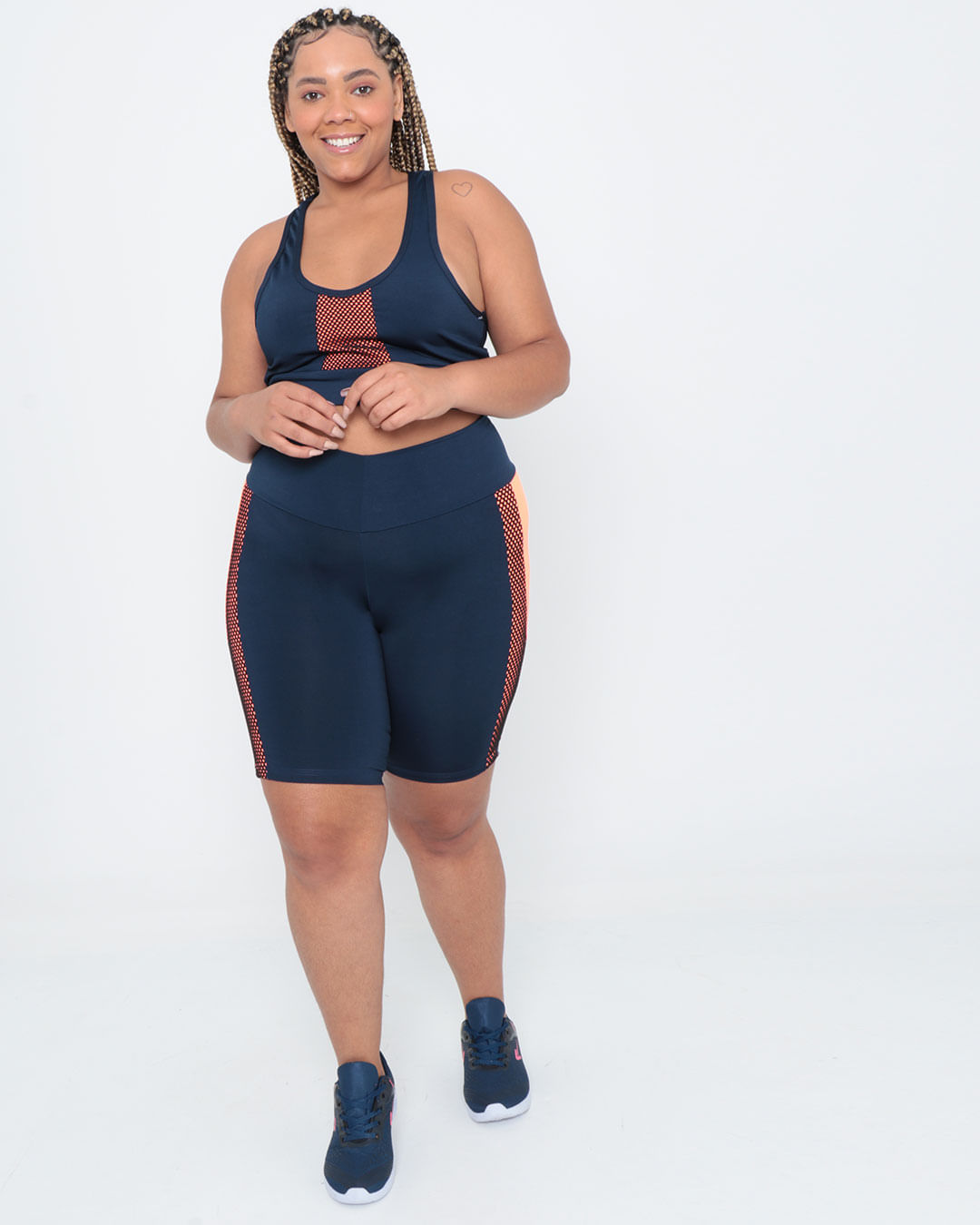 Bermuda-Plus-Size-Fitness-Com-Tela-Azul-Marinho
