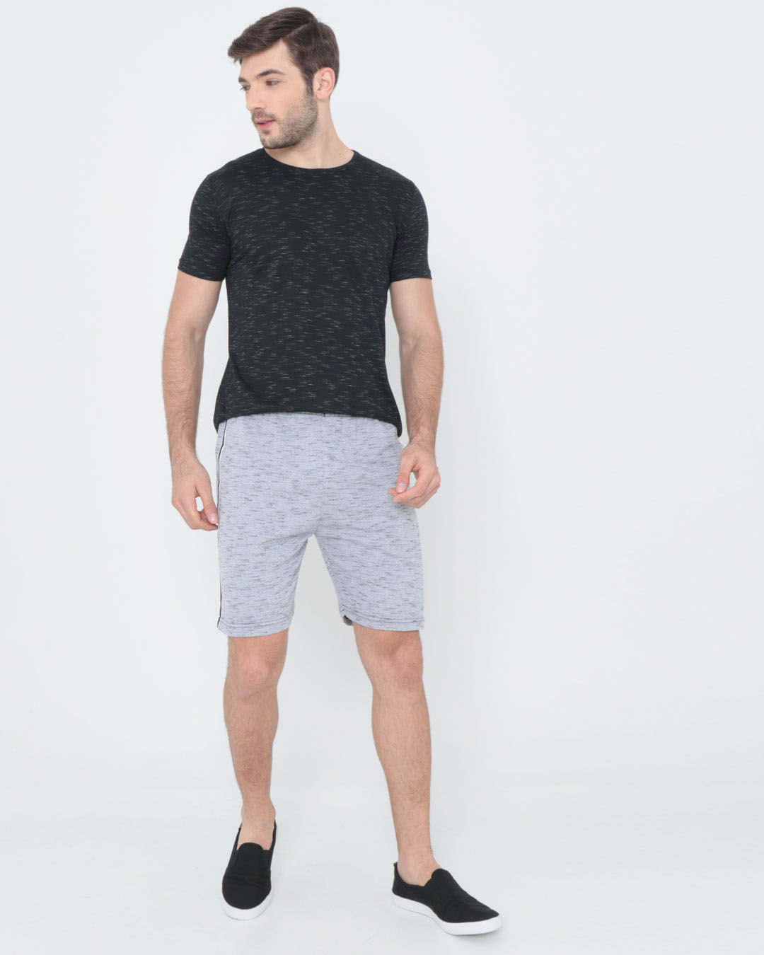 Bermuda-Masculina-Moletom-Mescla-Cinza