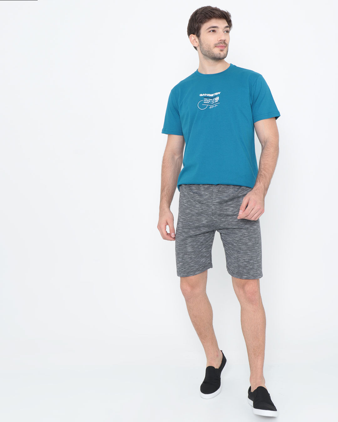 Camiseta-Estampa-Frontal-Gangster-Azul