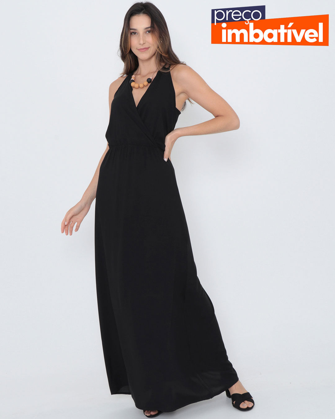 Vestido-Longo-Transpassado-Preto