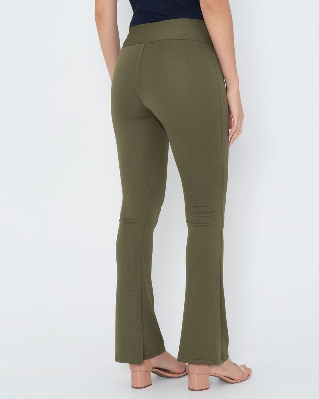 Calca-Feminina-Malha-Trabalhada-Flare-Verde