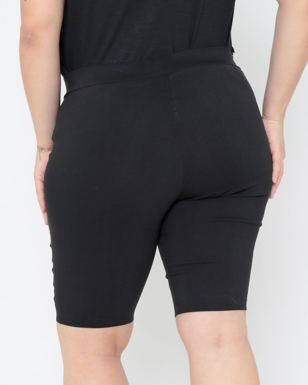 Bermuda-Feminina-Plus-Size-Bengaline-Preta