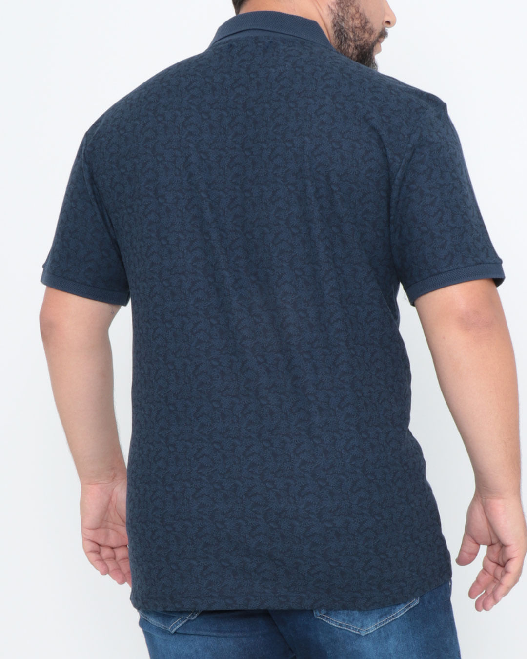 Polo-Plus-Size-Floral-Azul-Marinho